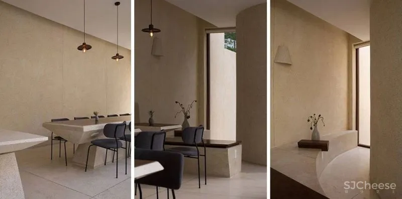 外立面使用咖啡滴漏元素的街角咖啡馆