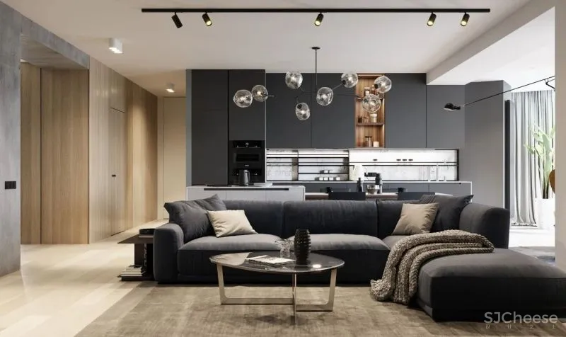 177㎡纯灰大宅,纯粹舒适的设计感之家