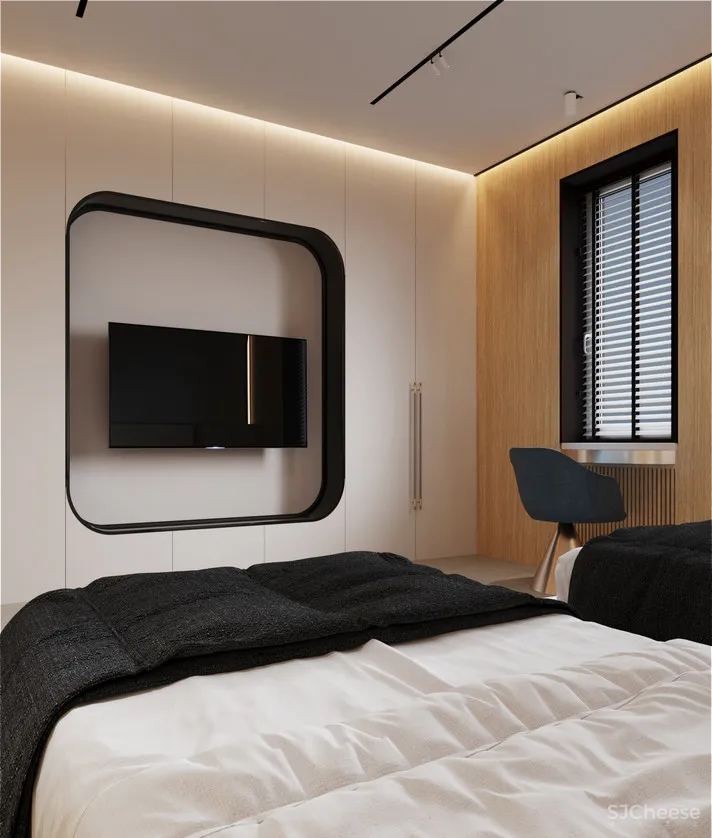 138㎡ 两室一厅,全弧形家居空间连墙面都做成曲线!