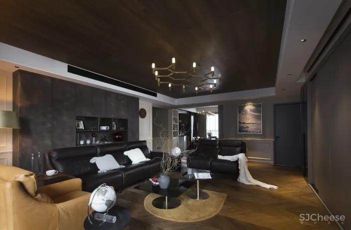 深圳屋主买下184㎡,摩登都市风 5米长衣帽间,装出大宅气度!