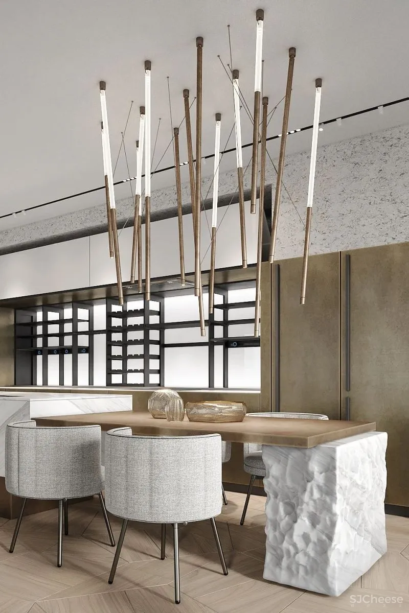 157㎡ 高颜值的男性空间,客厅太抢眼了!