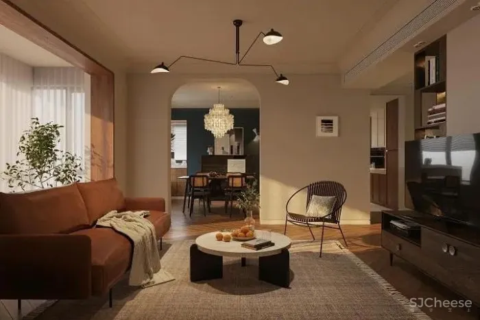 全案设计|论退休后的居住环境是怎样的?暖色系法式复古设计