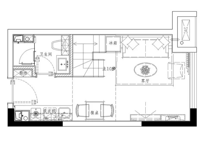 两室一厅的24㎡全能小复式，超越豪宅的舒适生活！