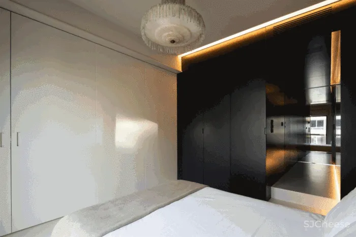 有趣的O型动线让功能区串联,从封闭黑暗到明亮时髦的大翻身