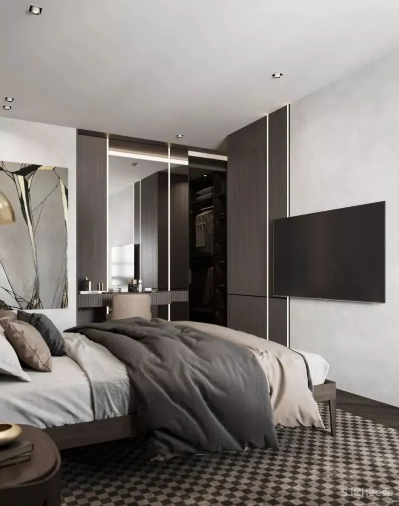 高级灰携手胡桃木，弹奏家居装饰新篇章