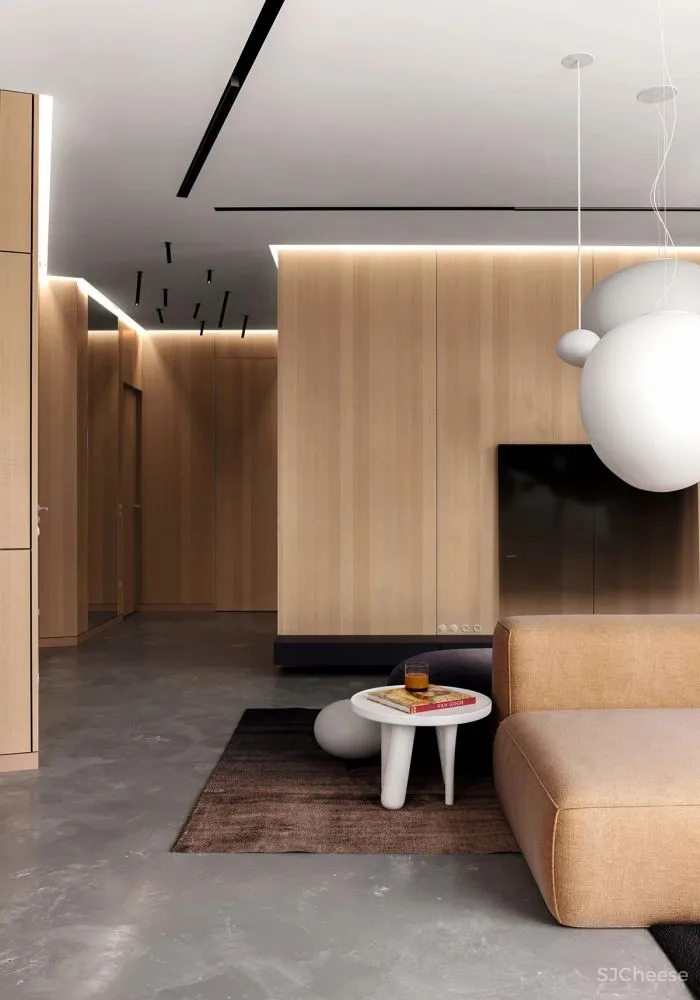 装修 灵感 88㎡米色系公寓，灯饰 彩色玻璃，高级感炸裂！！！