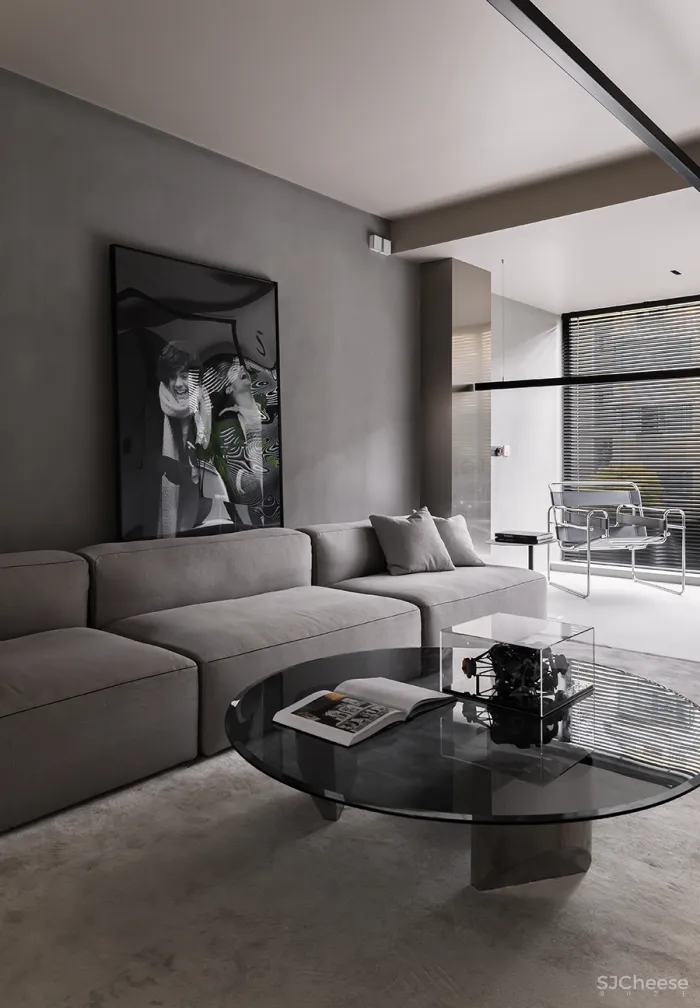 FF DESIGN • 折线｜120平一人居，50度灰的空间独白