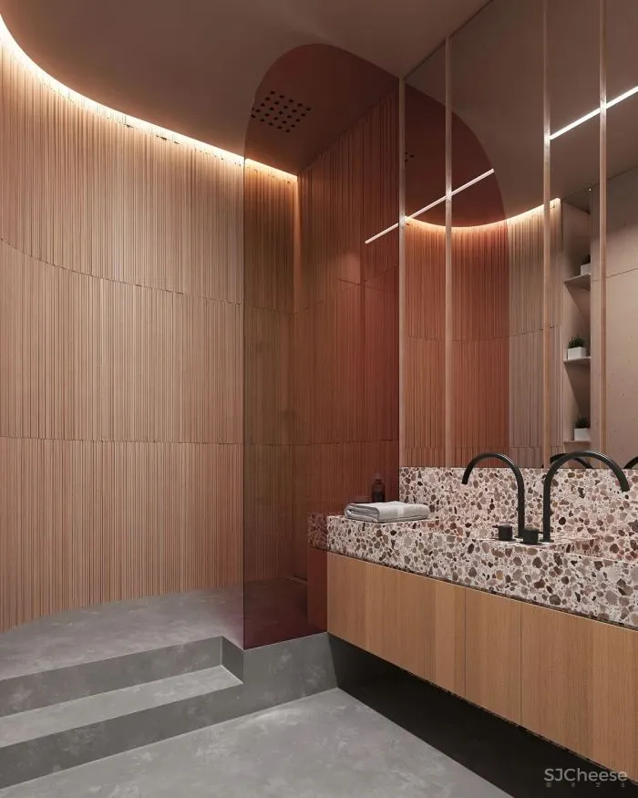 装修 灵感 88㎡米色系公寓，灯饰 彩色玻璃，高级感炸裂！！！