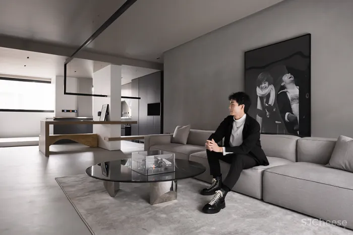 FF DESIGN • 折线｜120平一人居，50度灰的空间独白