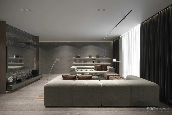 现代大气居所，简而气质的生活居所