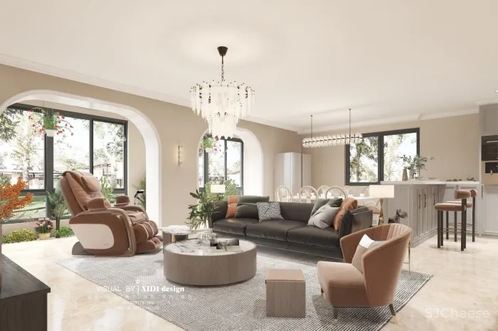 美式轻奢混搭别墅