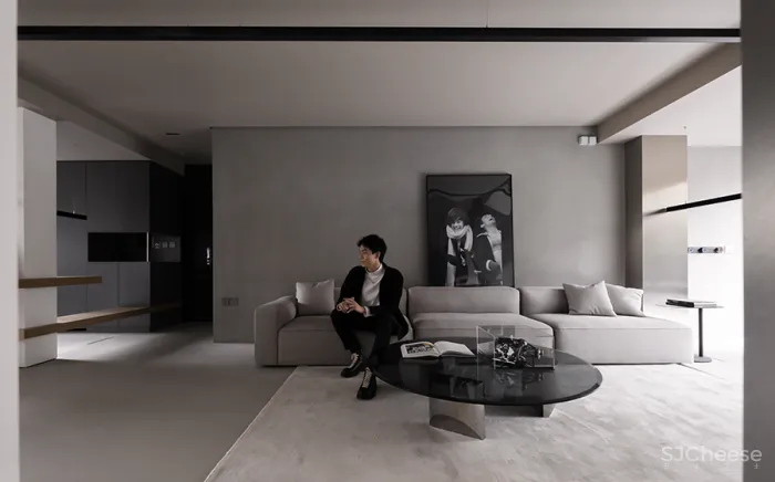 FF DESIGN • 折线｜120平一人居，50度灰的空间独白