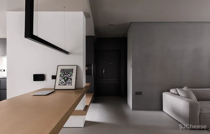 FF DESIGN • 折线｜120平一人居，50度灰的空间独白