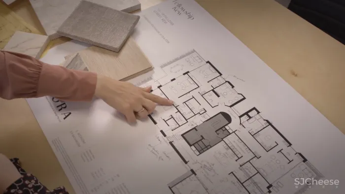 开放式布局的平层公寓,简约而不简单的材质细节