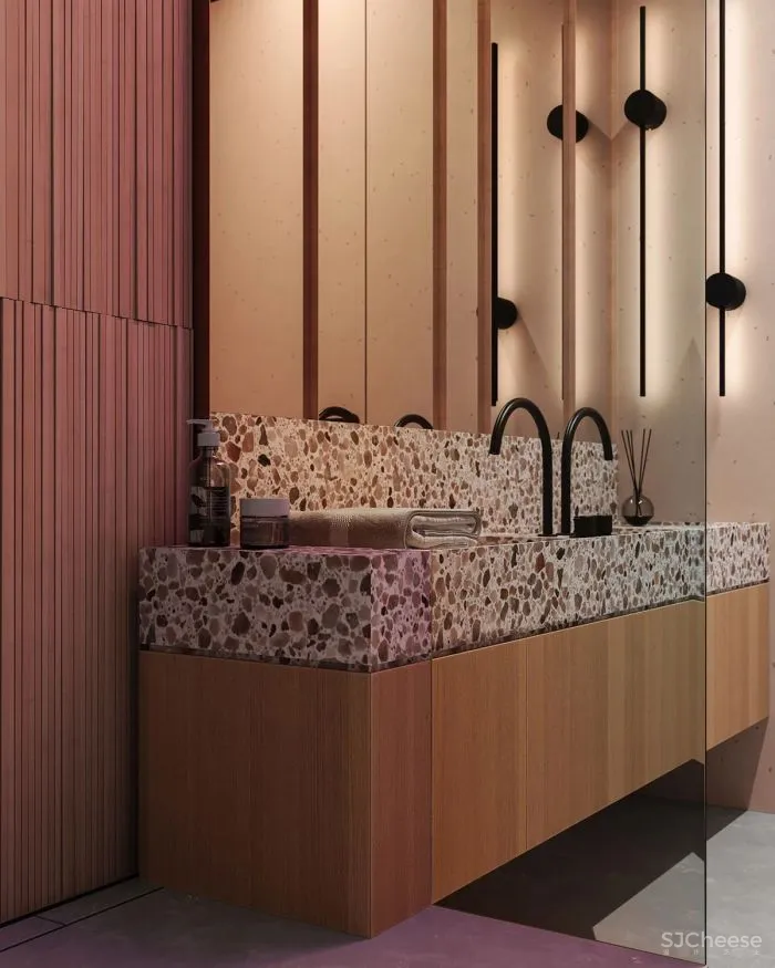 装修 灵感 88㎡米色系公寓，灯饰 彩色玻璃，高级感炸裂！！！