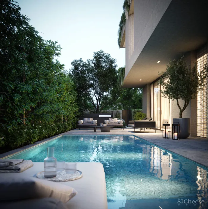 开放式布局的平层公寓,简约而不简单的材质细节