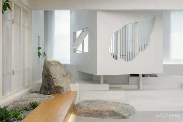 白色为主的空间，一种朴素的处世之道