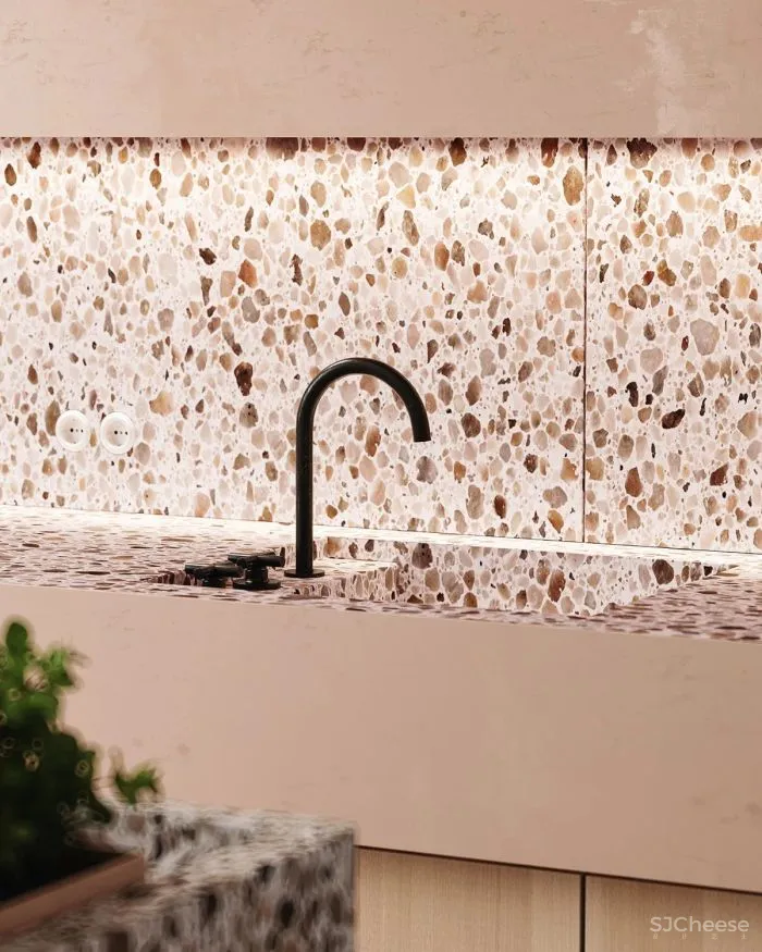 装修 灵感 88㎡米色系公寓，灯饰 彩色玻璃，高级感炸裂！！！