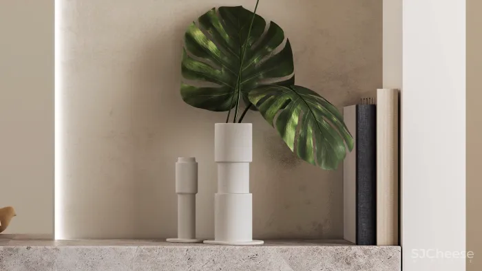 开放式布局的平层公寓,简约而不简单的材质细节