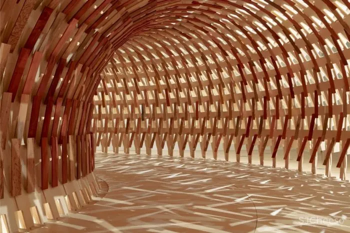 隈研吾新作又把木头玩出新花样!这是要集齐建筑材料的一百种玩法?