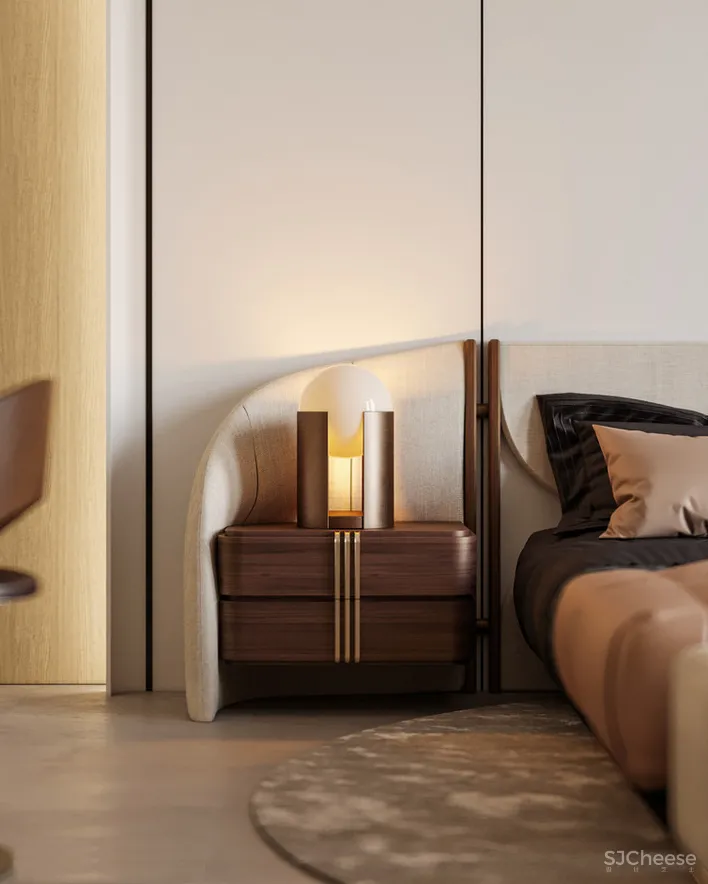 138㎡ 两室一厅,全弧形家居空间连墙面都做成曲线!