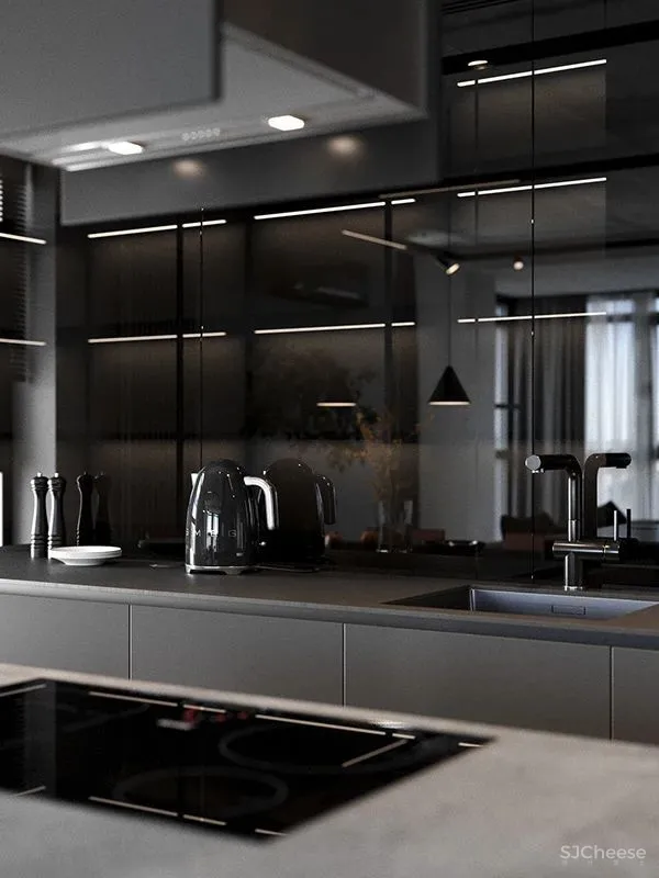 177㎡纯灰大宅,纯粹舒适的设计感之家