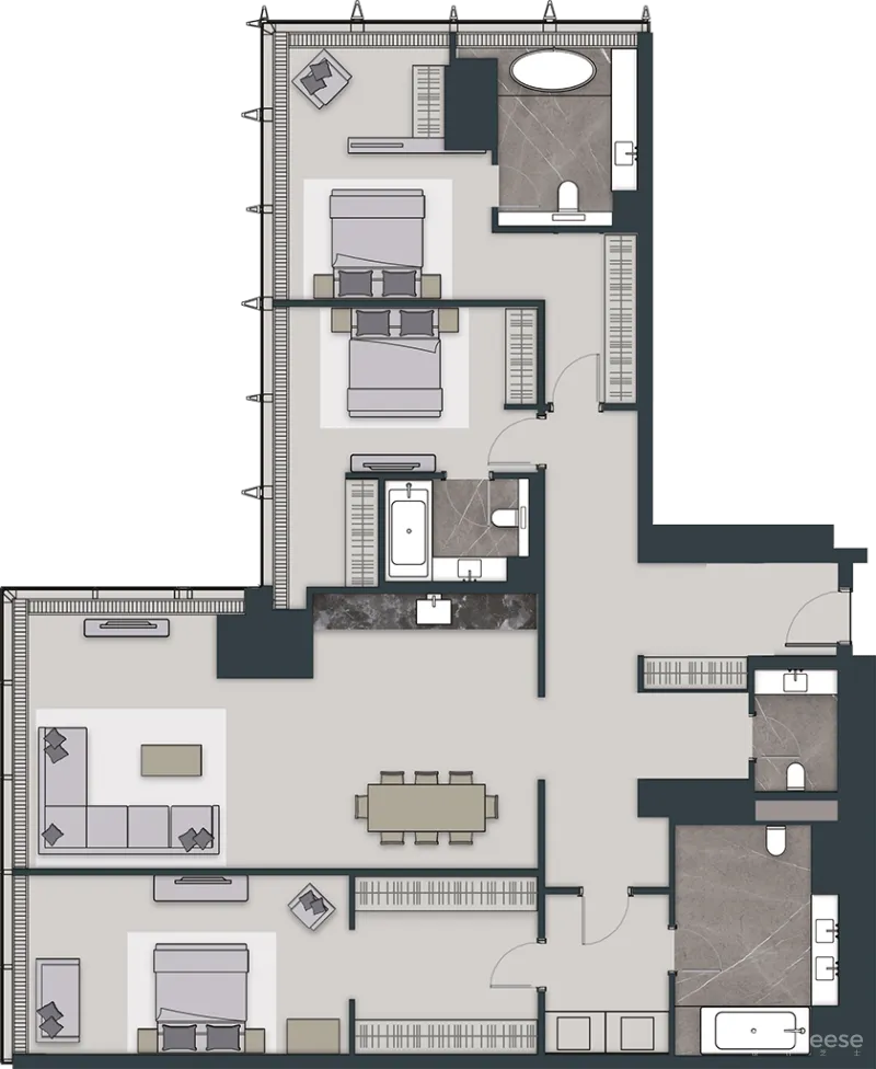 Neva Towers x莫斯科第一豪宅 HBA