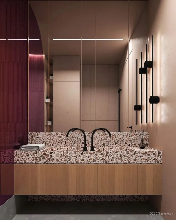 装修 灵感 88㎡米色系公寓，灯饰 彩色玻璃，高级感炸裂！！！