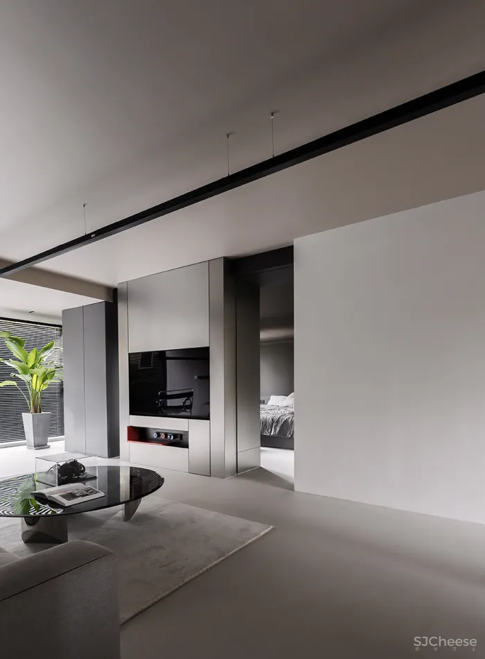 FF DESIGN • 折线｜120平一人居，50度灰的空间独白