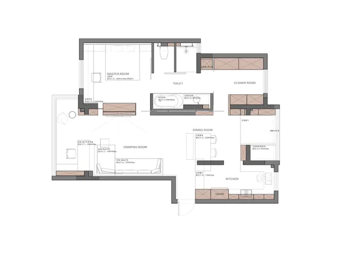 FF DESIGN • 折线｜120平一人居，50度灰的空间独白