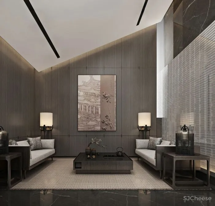 其境设计:一室质感风雅,内敛沉稳的自然安居!