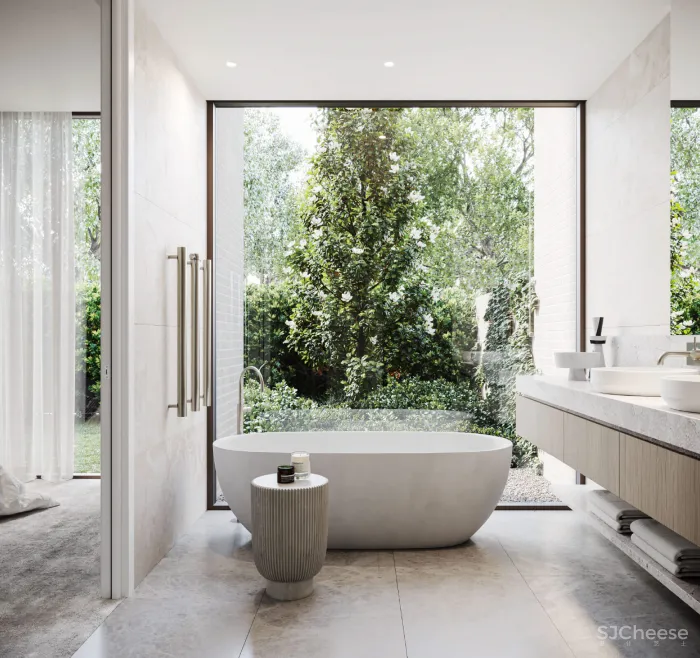 开放式布局的平层公寓,简约而不简单的材质细节