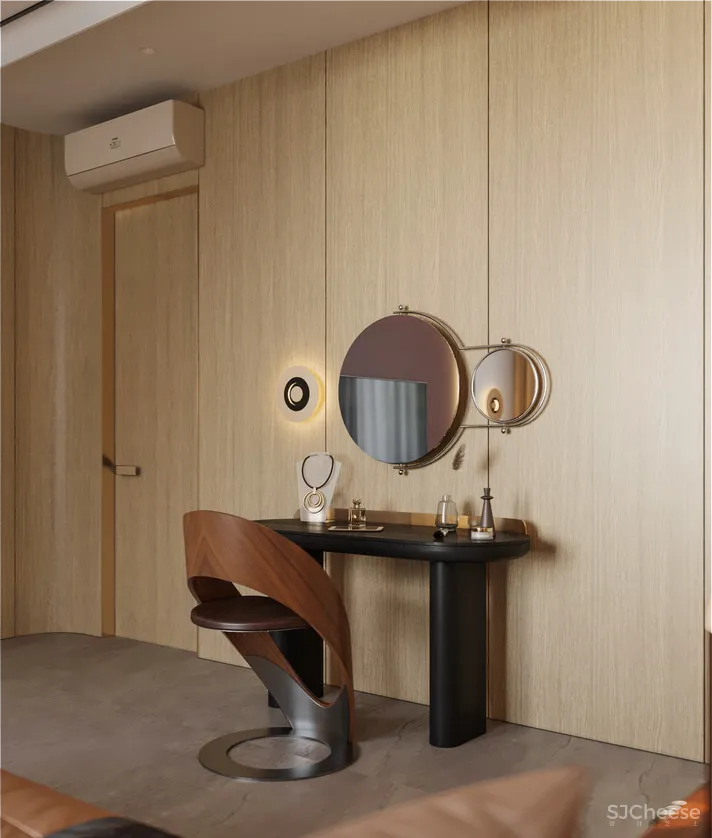 138㎡ 两室一厅,全弧形家居空间连墙面都做成曲线!