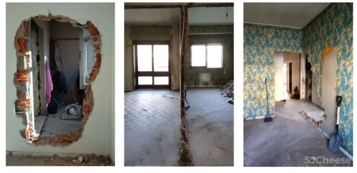 有趣的O型动线让功能区串联,从封闭黑暗到明亮时髦的大翻身