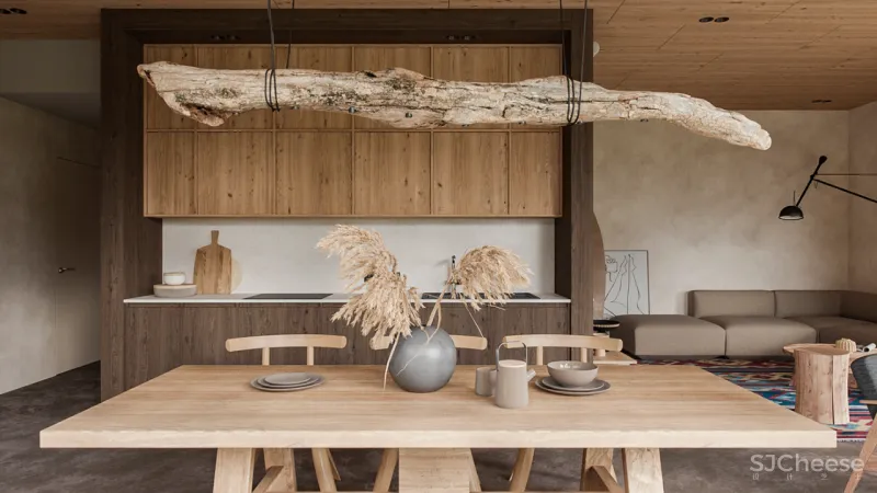 90㎡原木风设计,每一块木头都有它的脾气!
