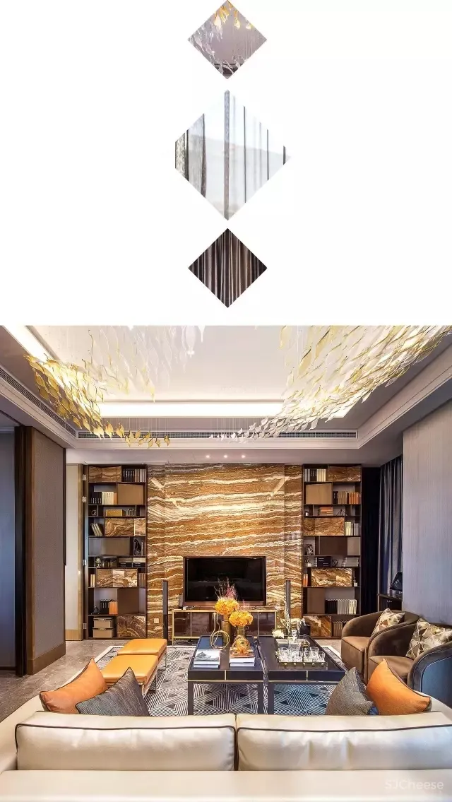 161㎡上海绿地悠唐城天墅样板房设计 飞视设计