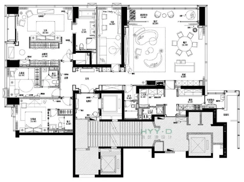 鸿艺源 深圳万科臻湾汇 310m² 大平层,触动心灵深处的艺术共鸣