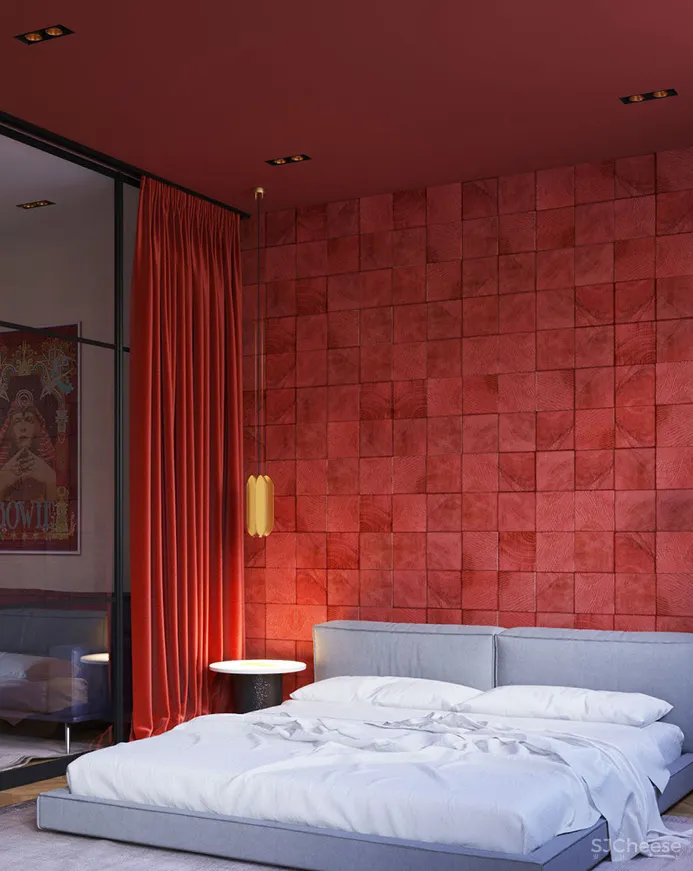 一座60平米的度假风公寓,却大胆采用了高饱和度的印度风?