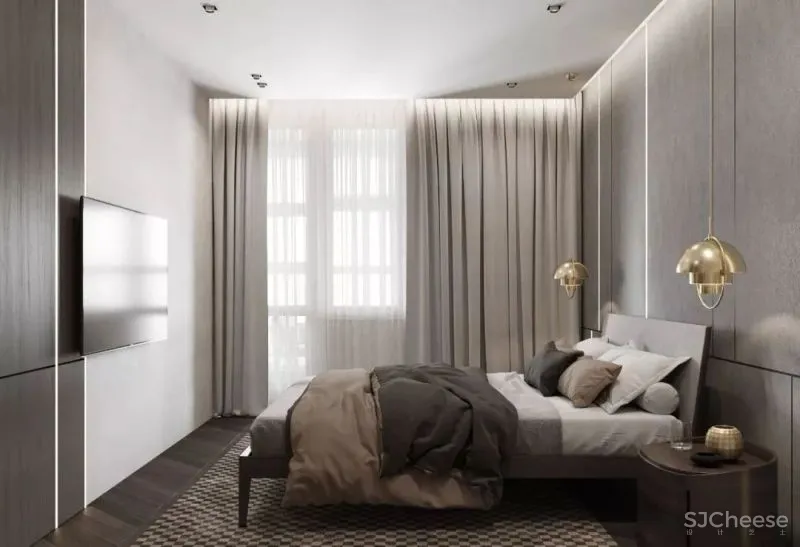 高级灰携手胡桃木，弹奏家居装饰新篇章