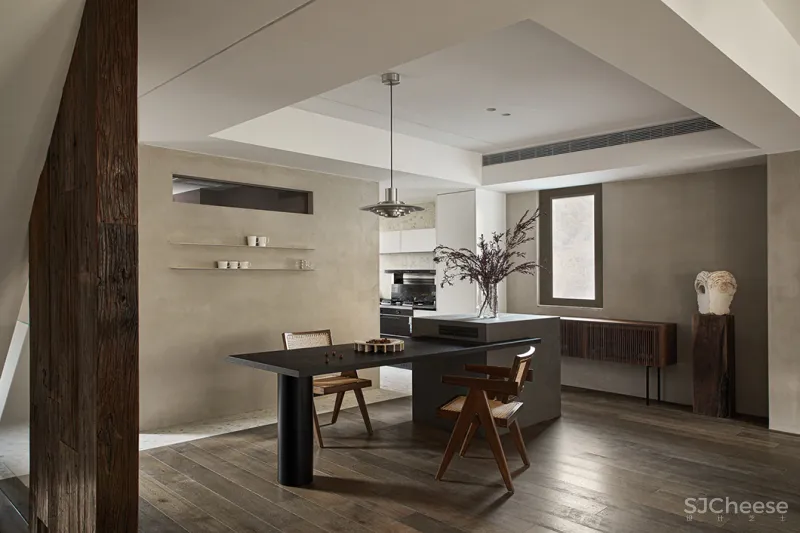 185㎡ 极简私宅,诧寂风 · 寻味生活本真!