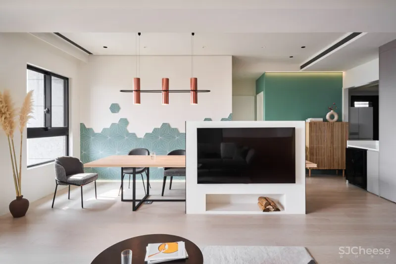 一间被光和爱贯穿的家,多了间书房,扩大了餐厅,生活得更加惬意了!