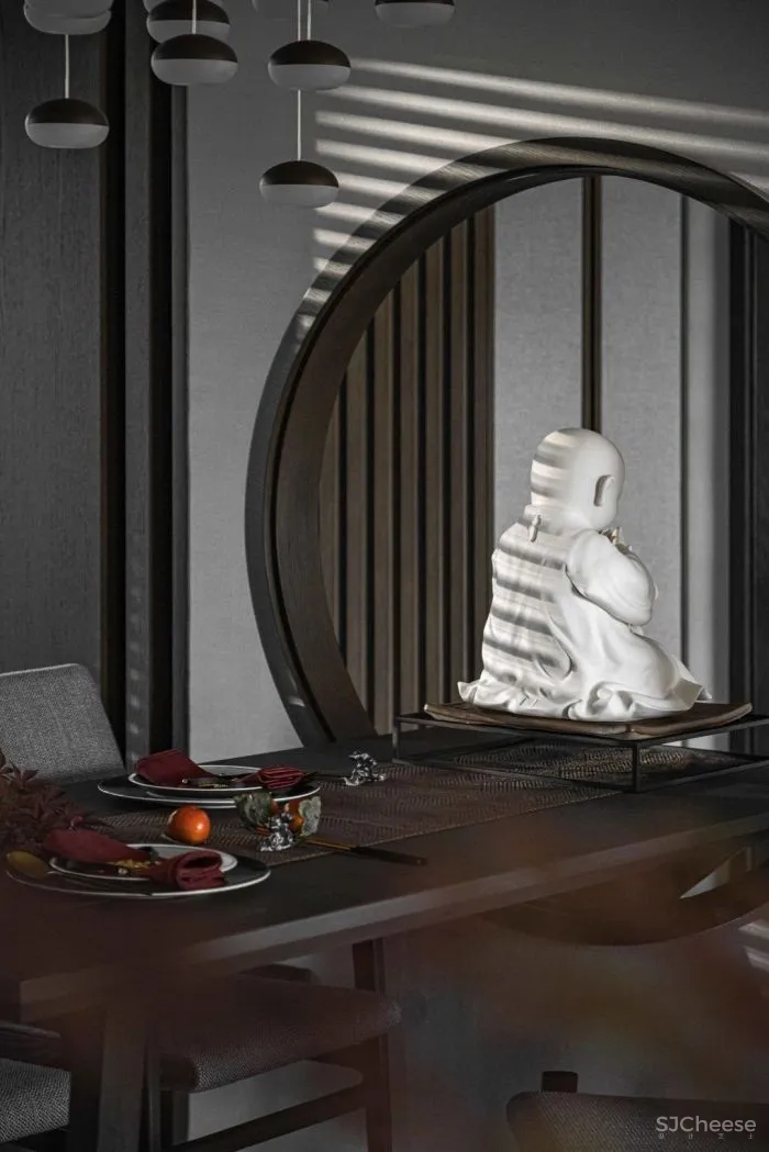 清杺之禅,朴素雅致的中式跃层 原木空间设计