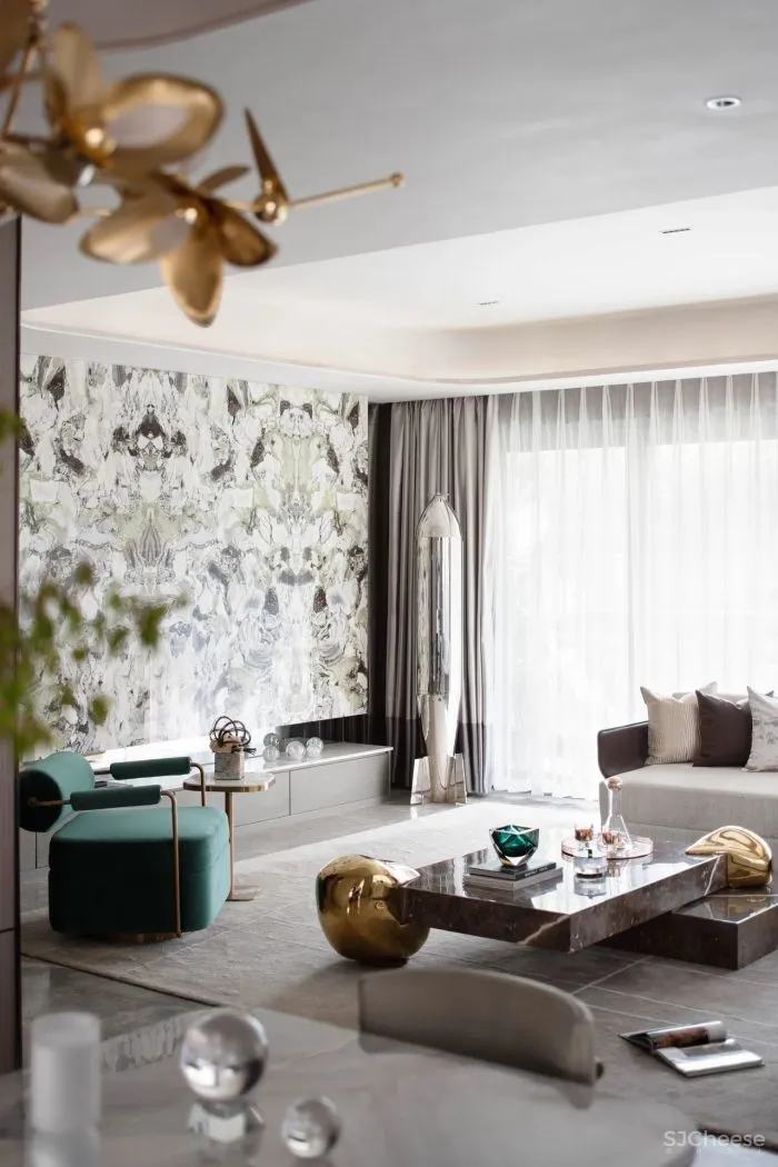 292㎡春城大平层,充满诗意的现代轻奢格调 美纵设计