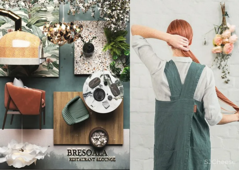 撞色餐厅唤醒疲惫味蕾