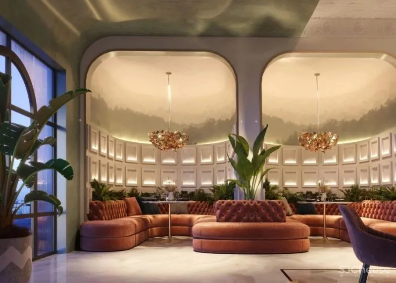 撞色餐厅唤醒疲惫味蕾