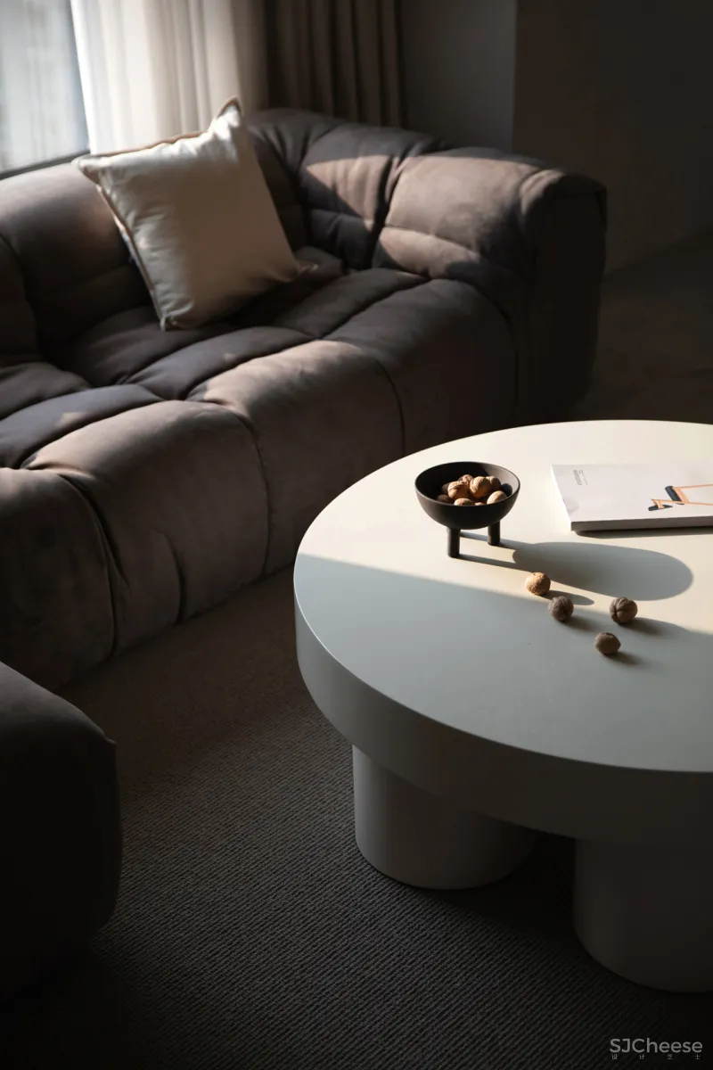 微水泥 木饰面,纯粹自然的侘寂格调 菲拉设计