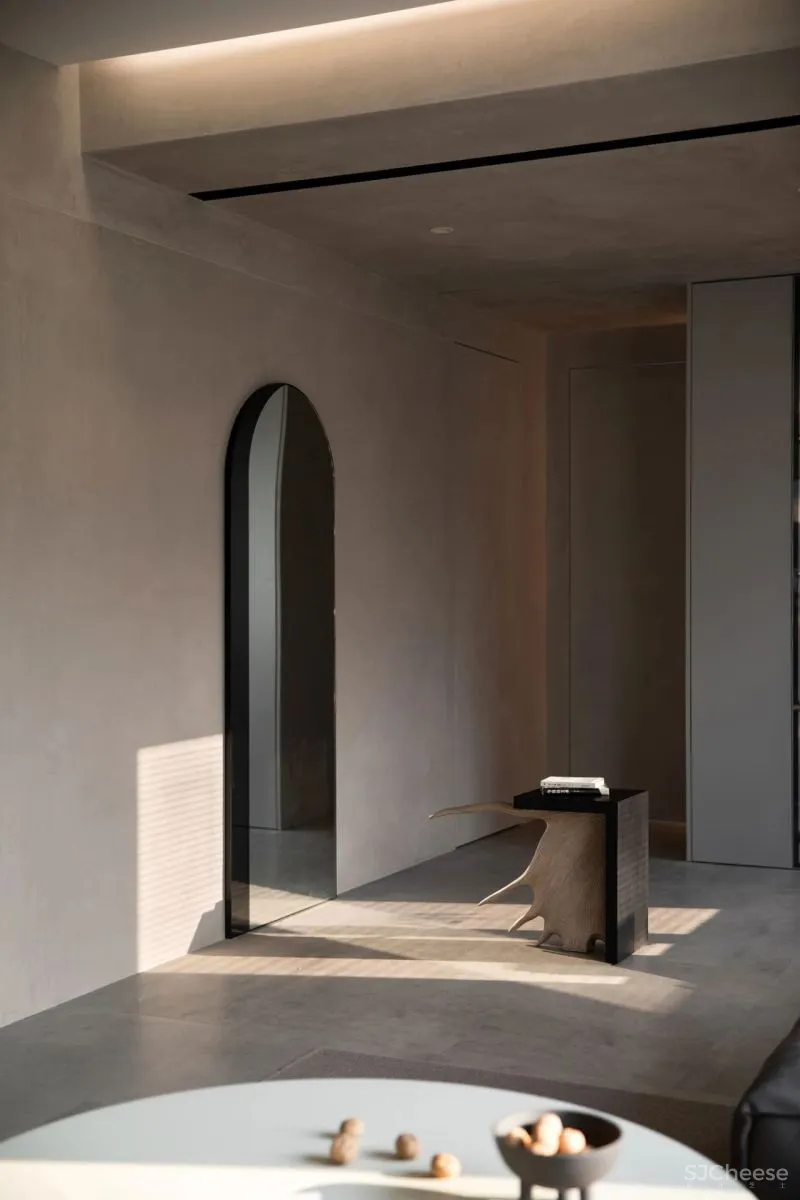 微水泥 木饰面,纯粹自然的侘寂格调 菲拉设计