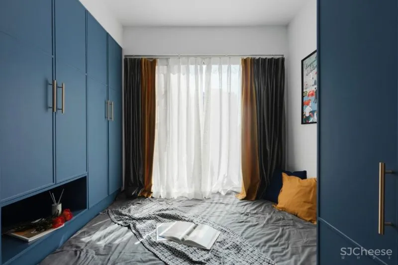 屋主审美太仙了!121m²蓝 黄大胆撞色!精致又实用!