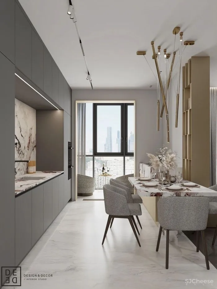 190㎡三居室,简练的舒适感!