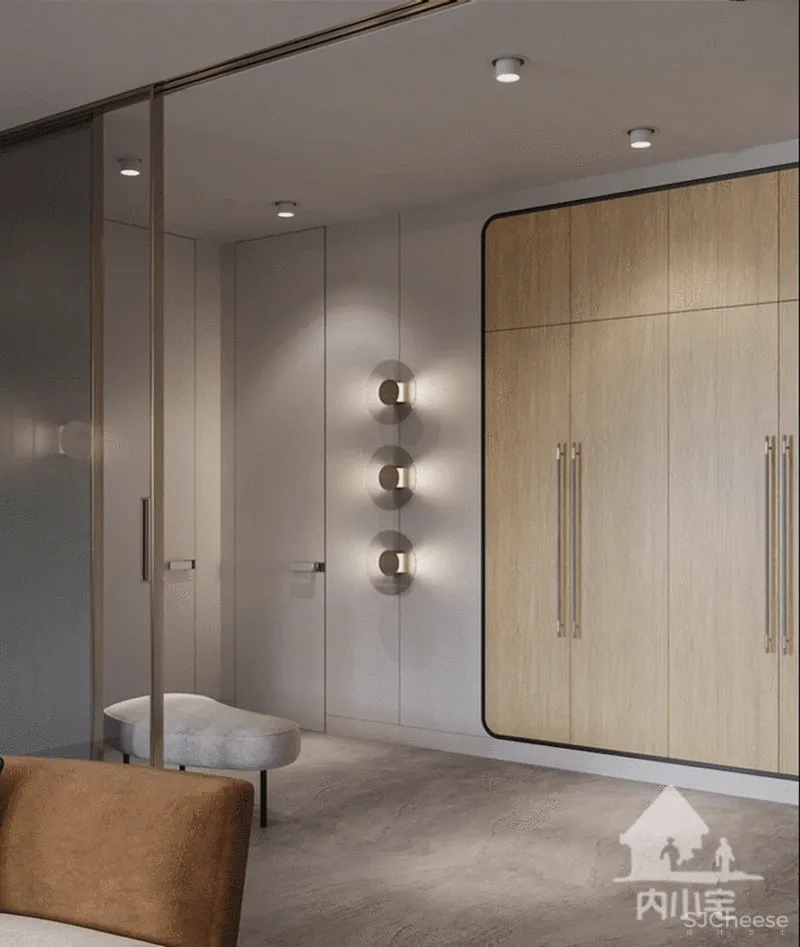 138㎡ 两室一厅,全弧形家居空间连墙面都做成曲线!